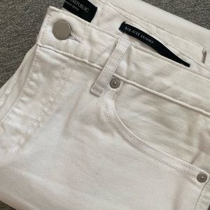 White mid rise Banana Republic jeans
